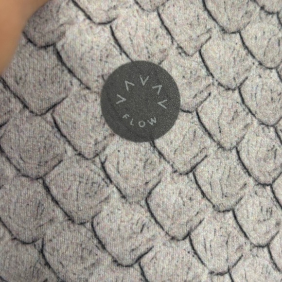 Varley Hillcrest Stirrup Leggings Python Snake Print Mesh Panel Gray White Small - Picture 5 of 7